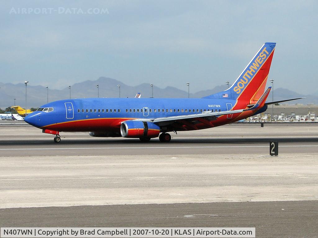 N407WN, 2001 Boeing 737-7H4 C/N 29817, Southwest Airlines / 2001 Boeing 737-7H4