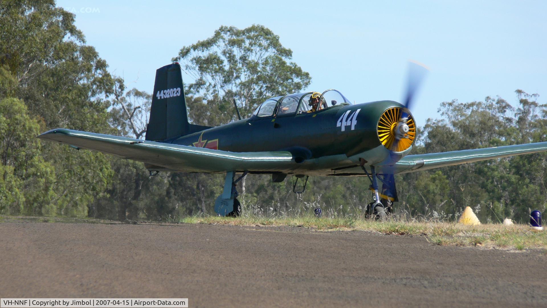 VH-NNF, 1989 Nanchang CJ-6A C/N 4432023, Nanchang CJ6a at Wondai Aerodrome Queensland Australia