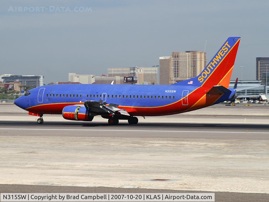 N315SW, 1986 Boeing 737-3H4 C/N 23337, Southwest Airlines / 1986 Boeing 737-3H4