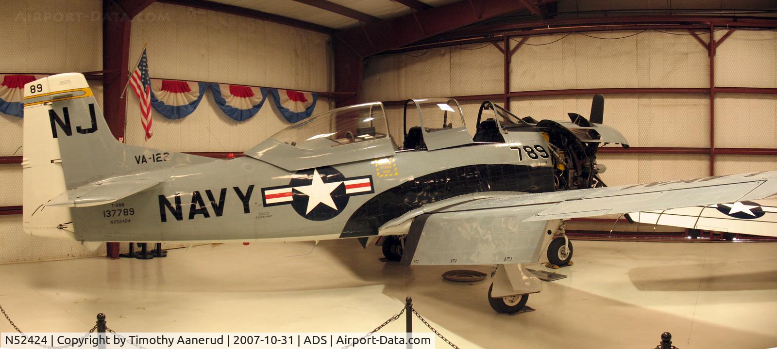 N52424, 1954 North American T-28B Trojan C/N 200-152 (137789), North American T-28B Trojan,  BuNo. 137789,  Cavanaugh Flight Museum