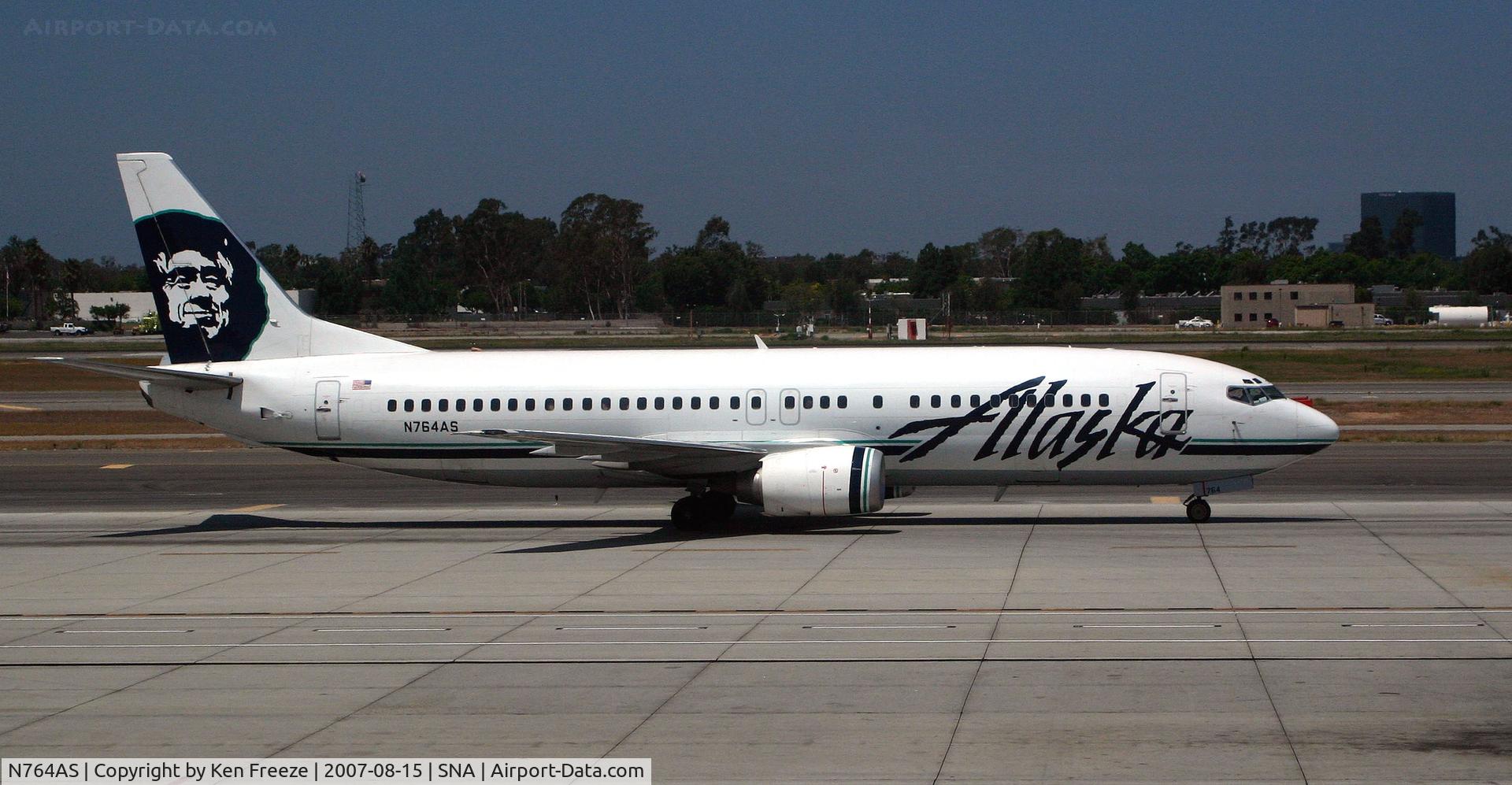 N764AS, 1992 Boeing 737-4Q8 C/N 25101, At John Wayne Airport