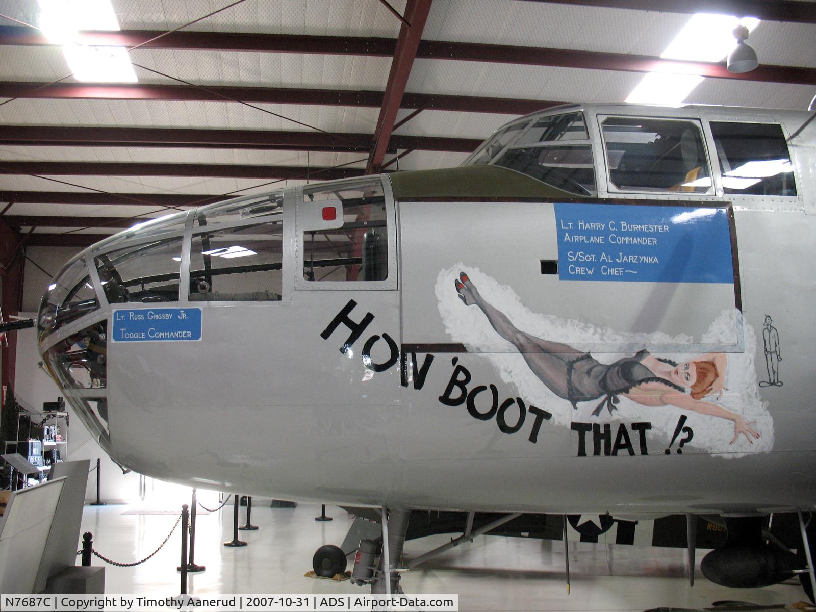 N7687C, 1944 North American TB-25N Mitchell C/N 108-32200, North American B-25J-15/17-NC Mitchell, 44-28925, Flew in movie 