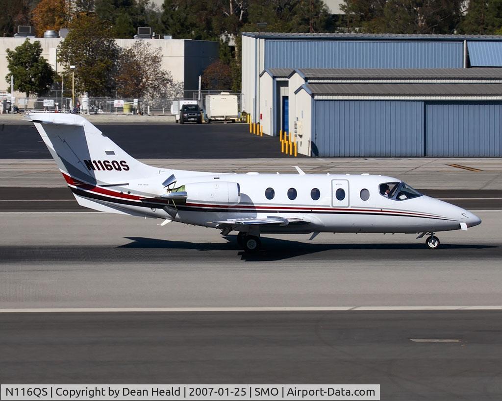 N116QS, 2004 Raytheon Raytheon 400A C/N RK-385, NetJets 2004 Raytheon Beechjet 400A N116QS from Palm Springs Int'l (KPSP) rolling out on RWY 3 after landing.