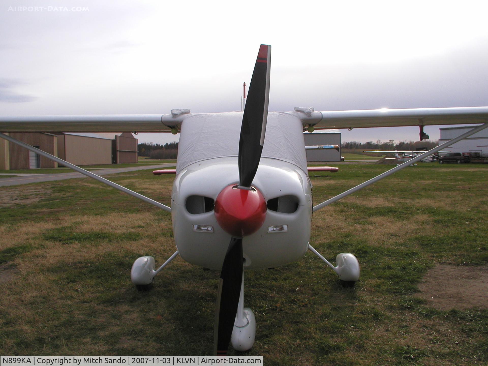 N899KA, 2005 Stoddard-Hamilton Glastar C/N 5899, Tied down at Airlake.