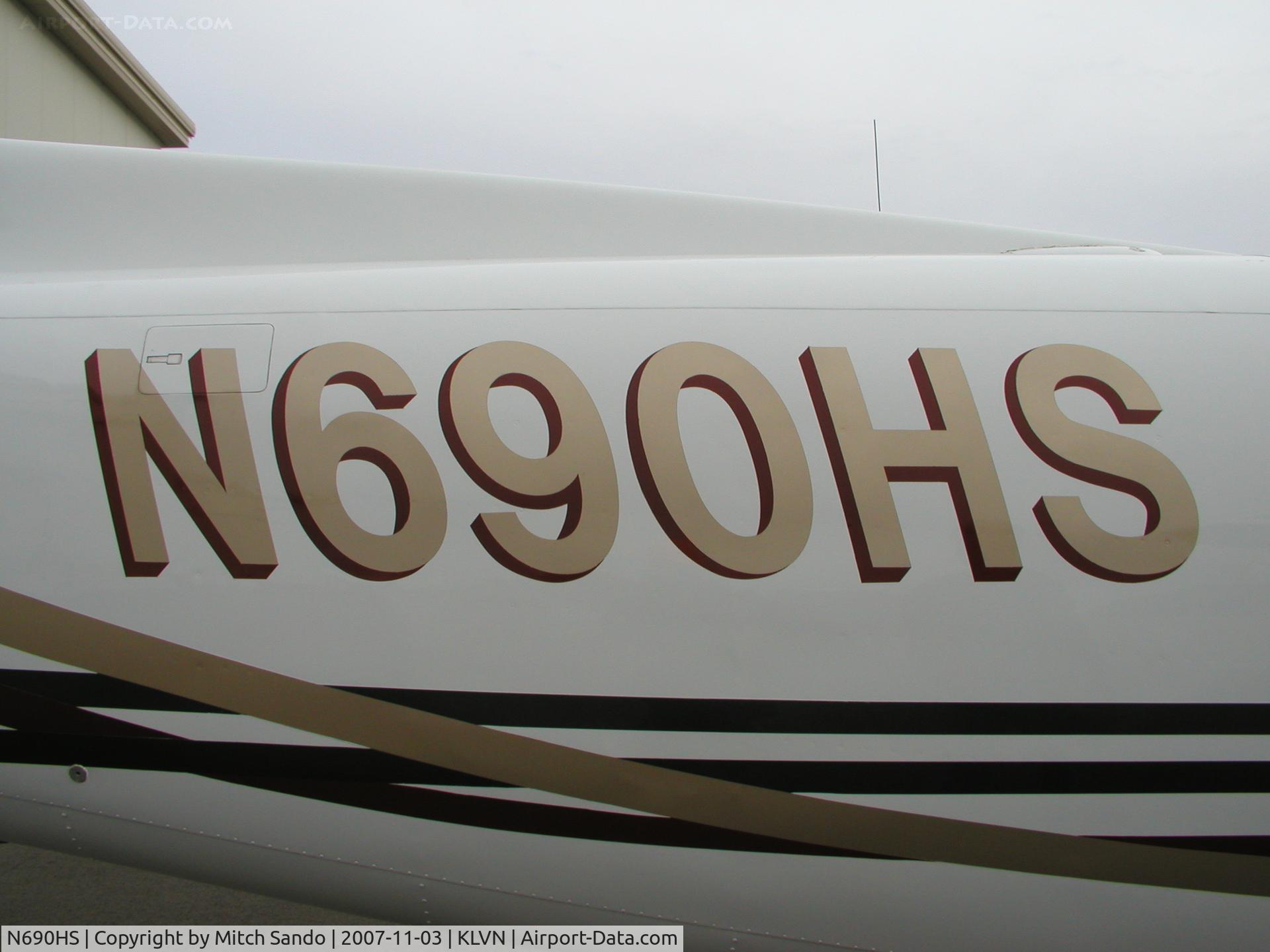 N690HS, 1978 Rockwell International 690B C/N 11431, Parked outside the Aircraft Resource Center Hangar.