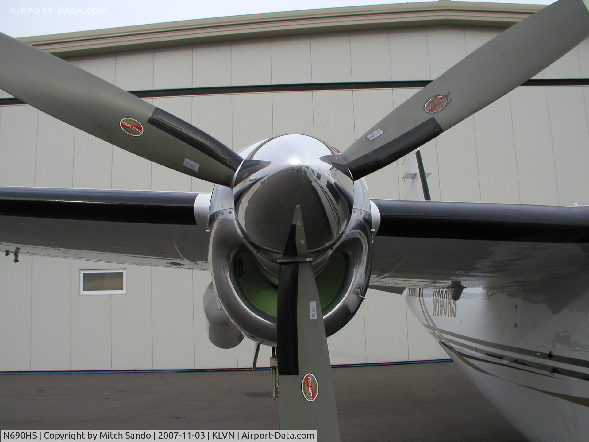 N690HS, 1978 Rockwell International 690B C/N 11431, Parked outside the Aircraft Resource Center Hangar.