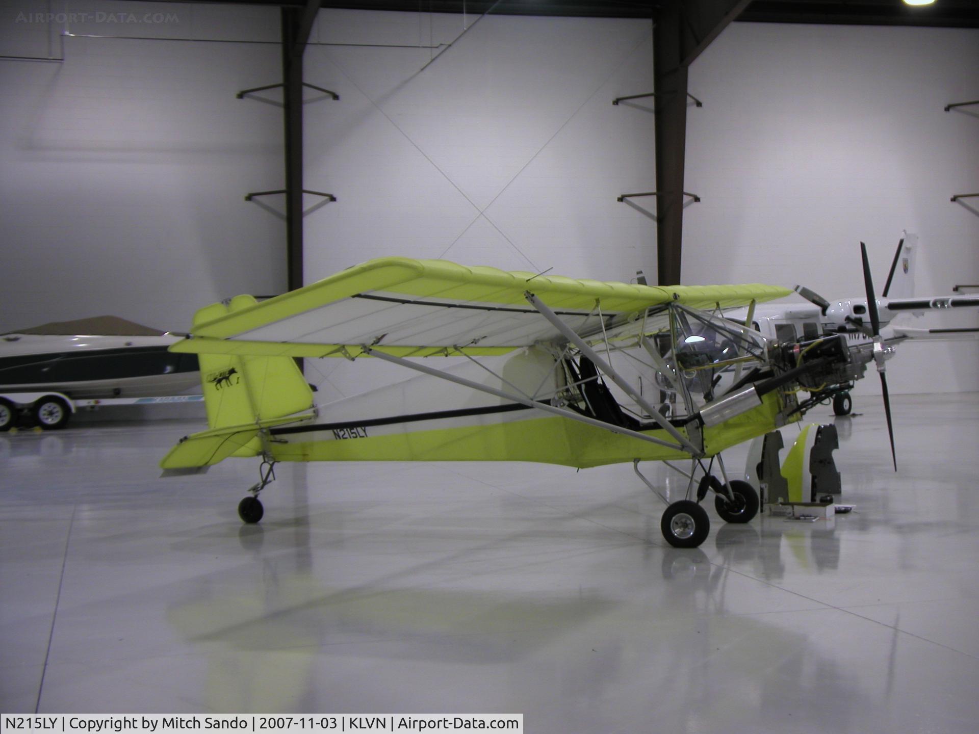 N215LY, 2007 Rans S-4 Coyote I C/N 00299, Parked inside the Aircraft Resource Center Hangar.