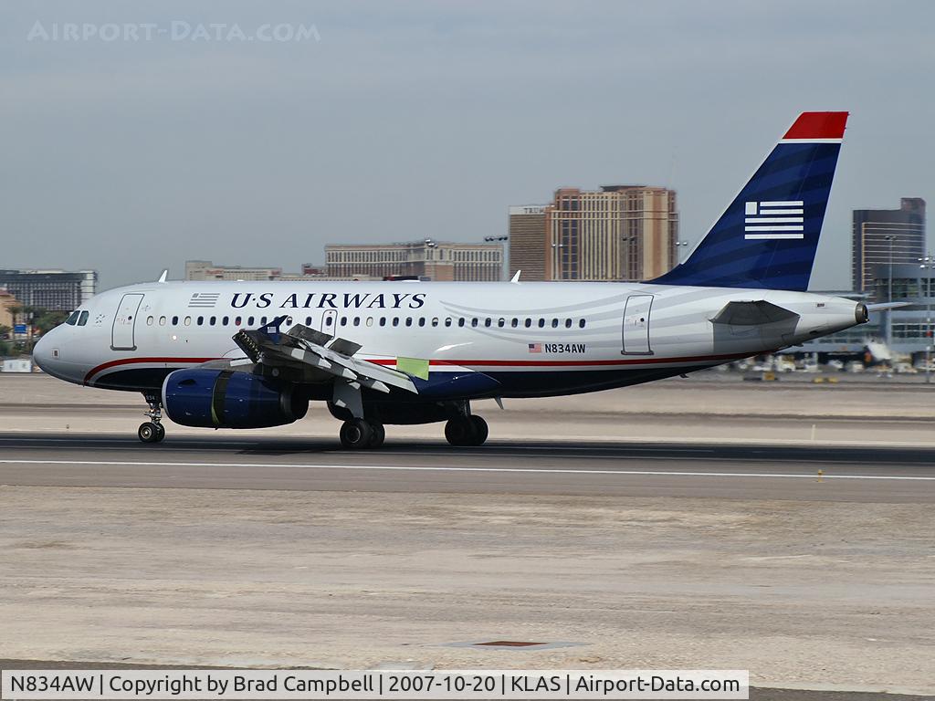 N834AW, 2004 Airbus A319-132 C/N 2302, US Airways / Airbus A319-132 / My 3300th upload.