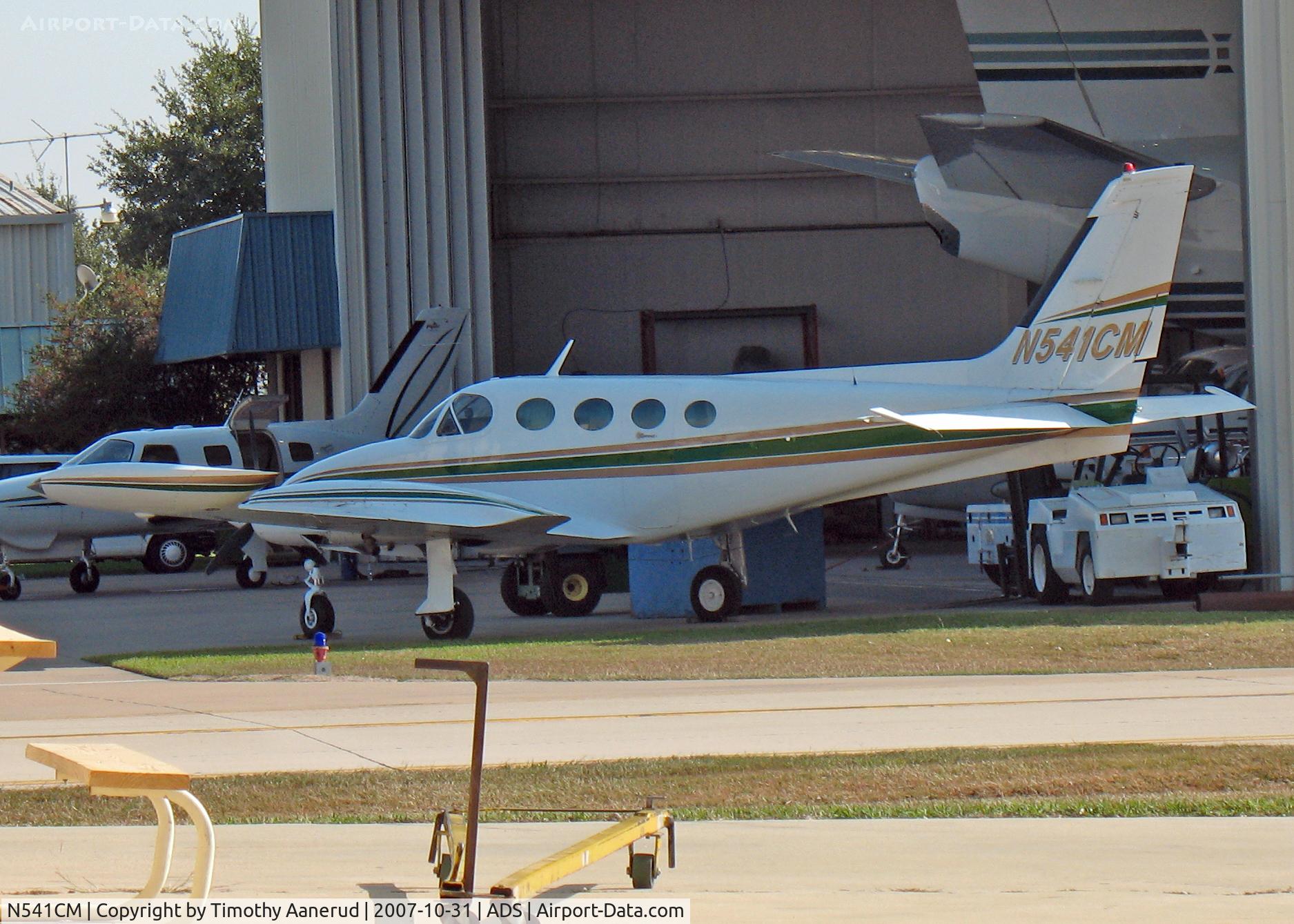 N541CM, 1974 Cessna 340 C/N 340-0338, 1974 Cessna 340, c/n 340-0338, Parked at Addison.  Looks like a Boeing Business Jet in the background