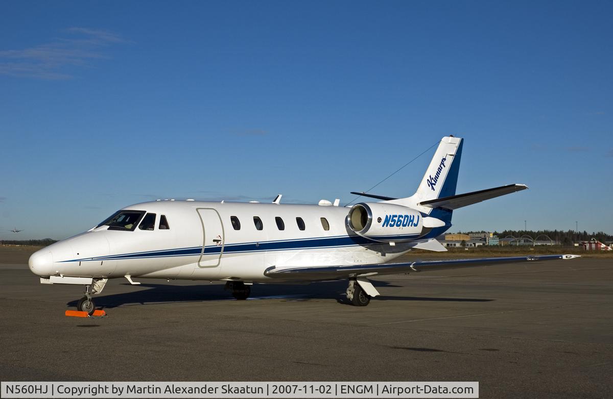 N560HJ, 2000 Cessna 560XL Citation Excel C/N 560-5078, Parked at GA Terminalen at OSL.