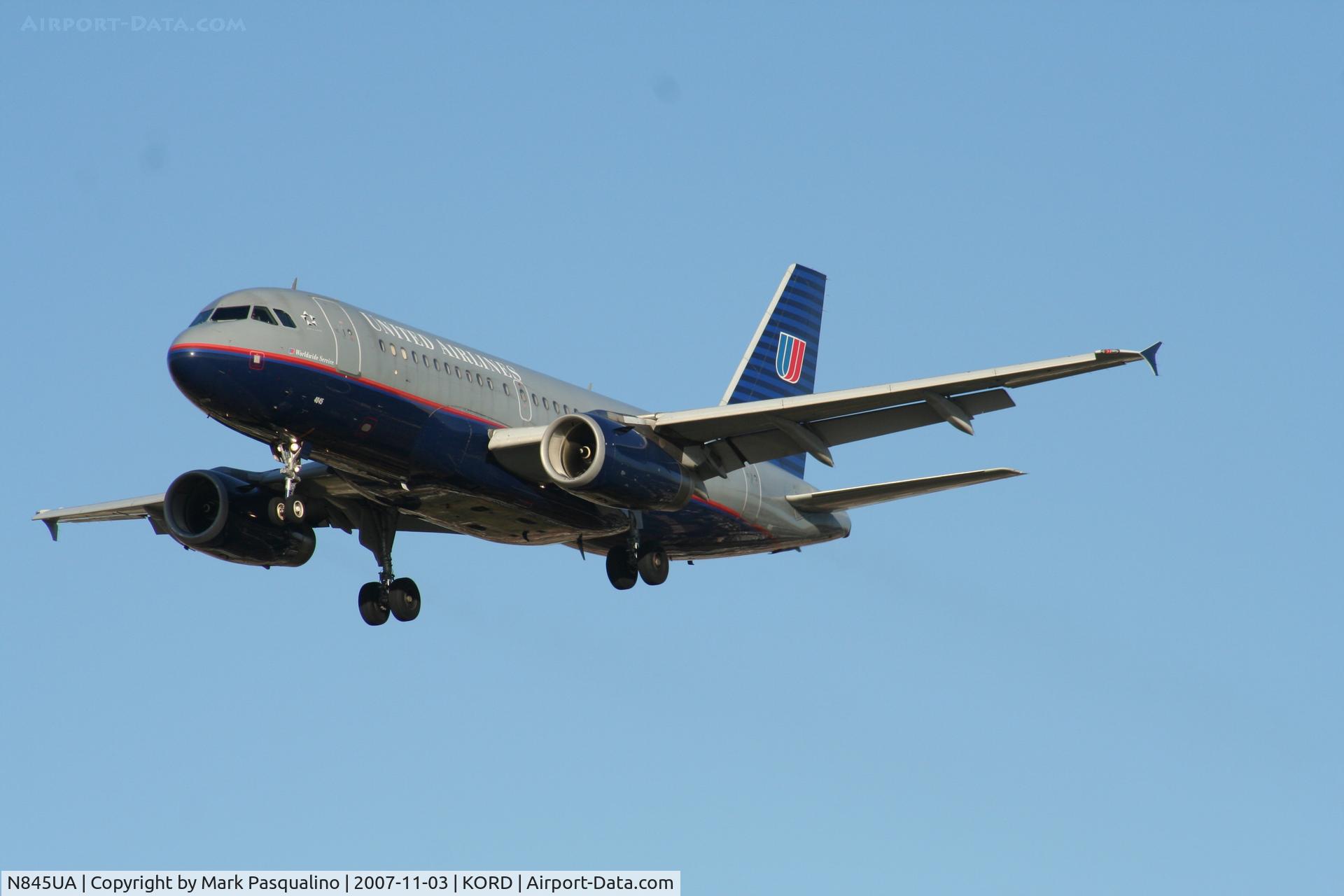 N845UA, 2001 Airbus A319-131 C/N 1585, Airbus A319