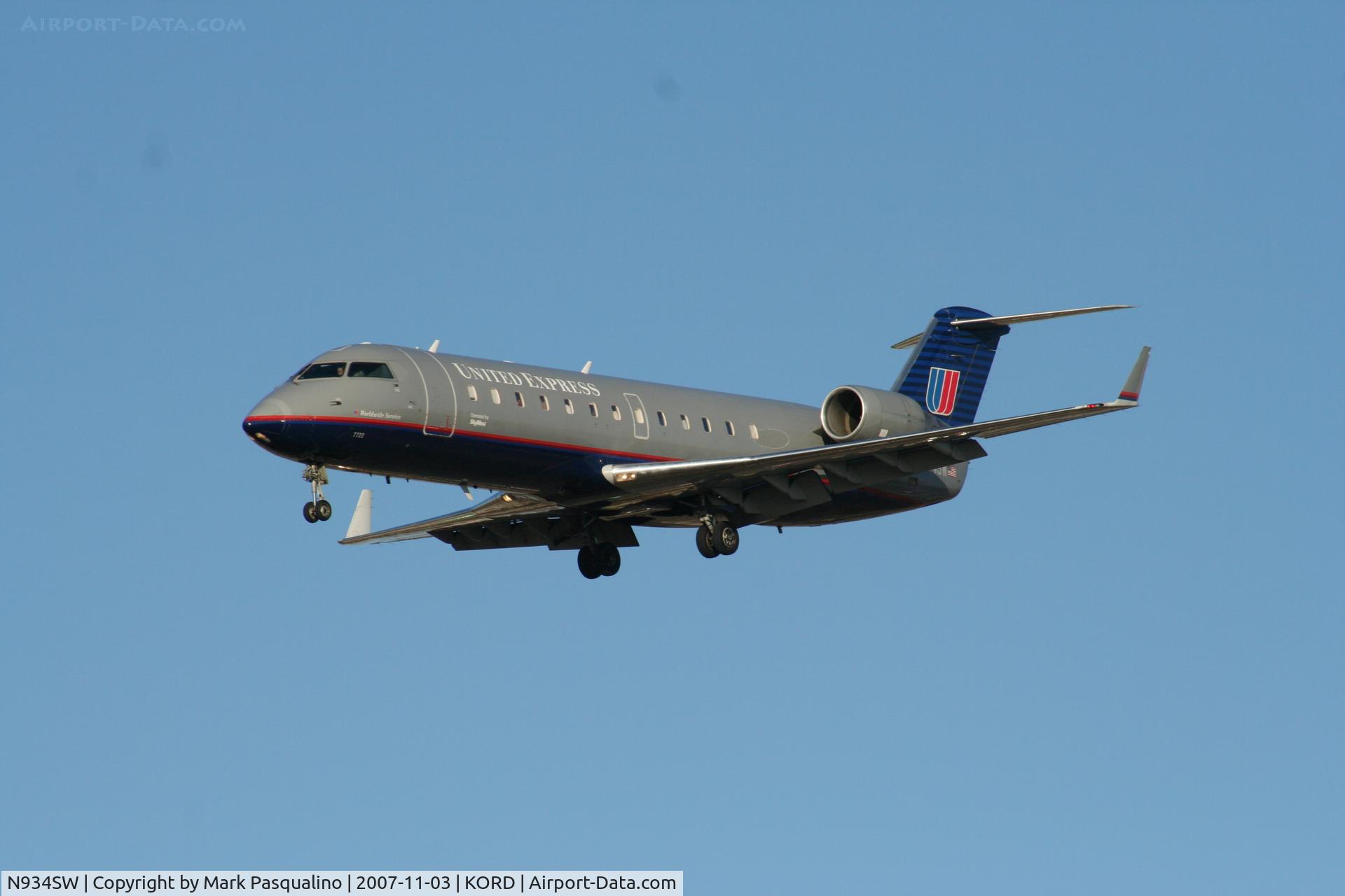 N934SW, 2002 Canadair CL-600-2B19 Regional Jet CRJ-200LR C/N 7722, CL-600-2B19