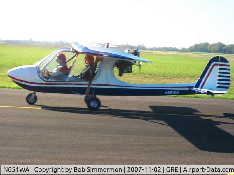 N651WA, 2005 Wicks Air Center Llc HORNET C/N 0048, Arriving at Greenville, IL