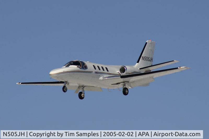 N505JH, 1979 Cessna 501 Citation I/SP C/N 501-0126, Landing at Centennial Airport, Denver, Colorado