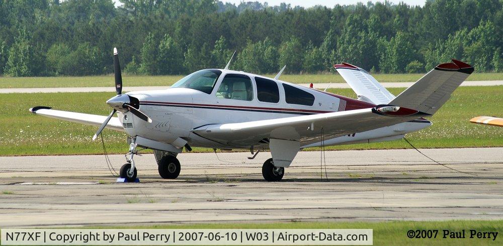 N77XF, 1977 Beech V35B Bonanza C/N D-9989, Love the colors, and the three blade prop