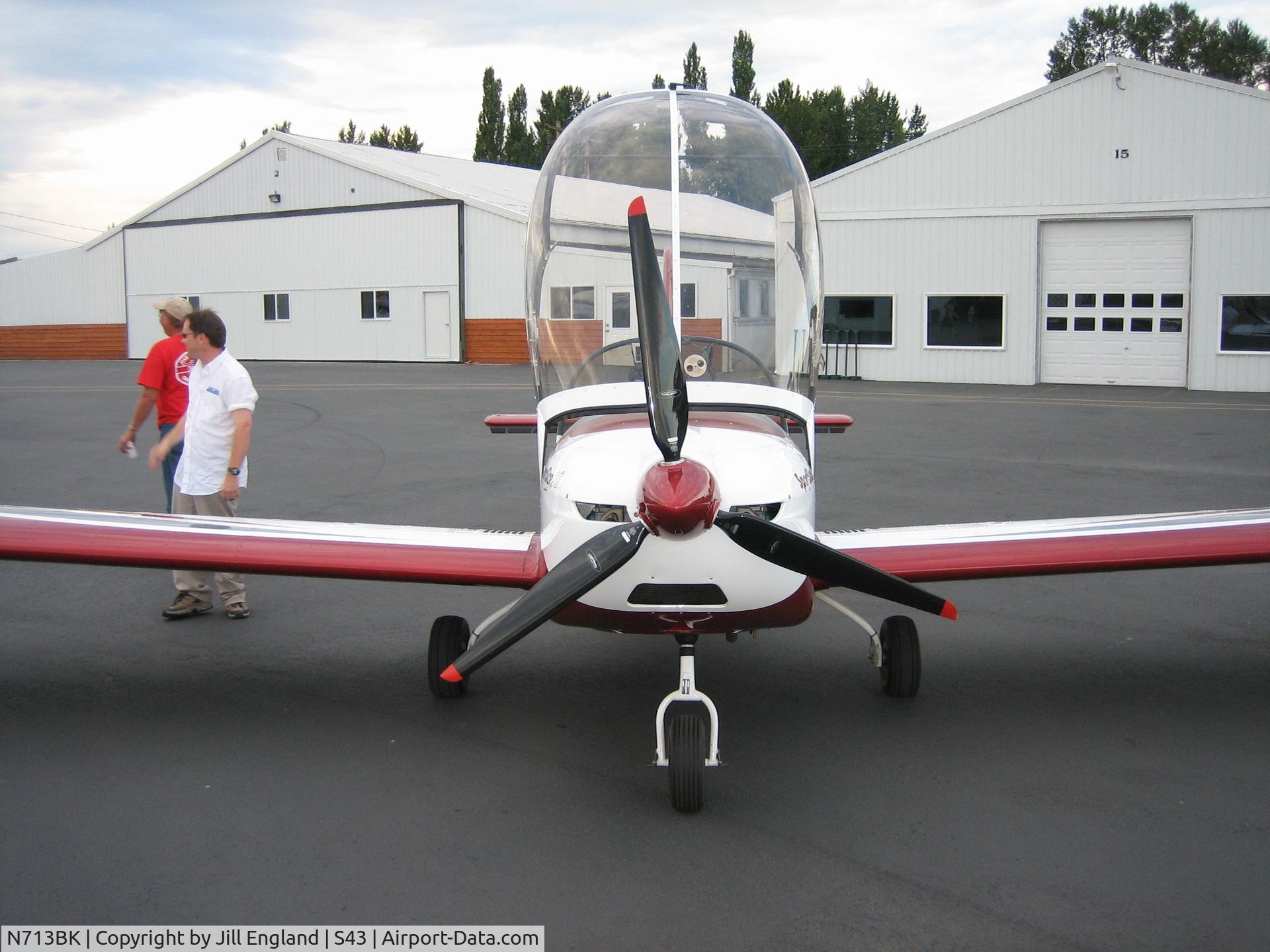 N713BK, 2006 Evektor-Aerotechnik Sportstar C/N 20060713, Straight on shot after demo ride from Arlinton airshow