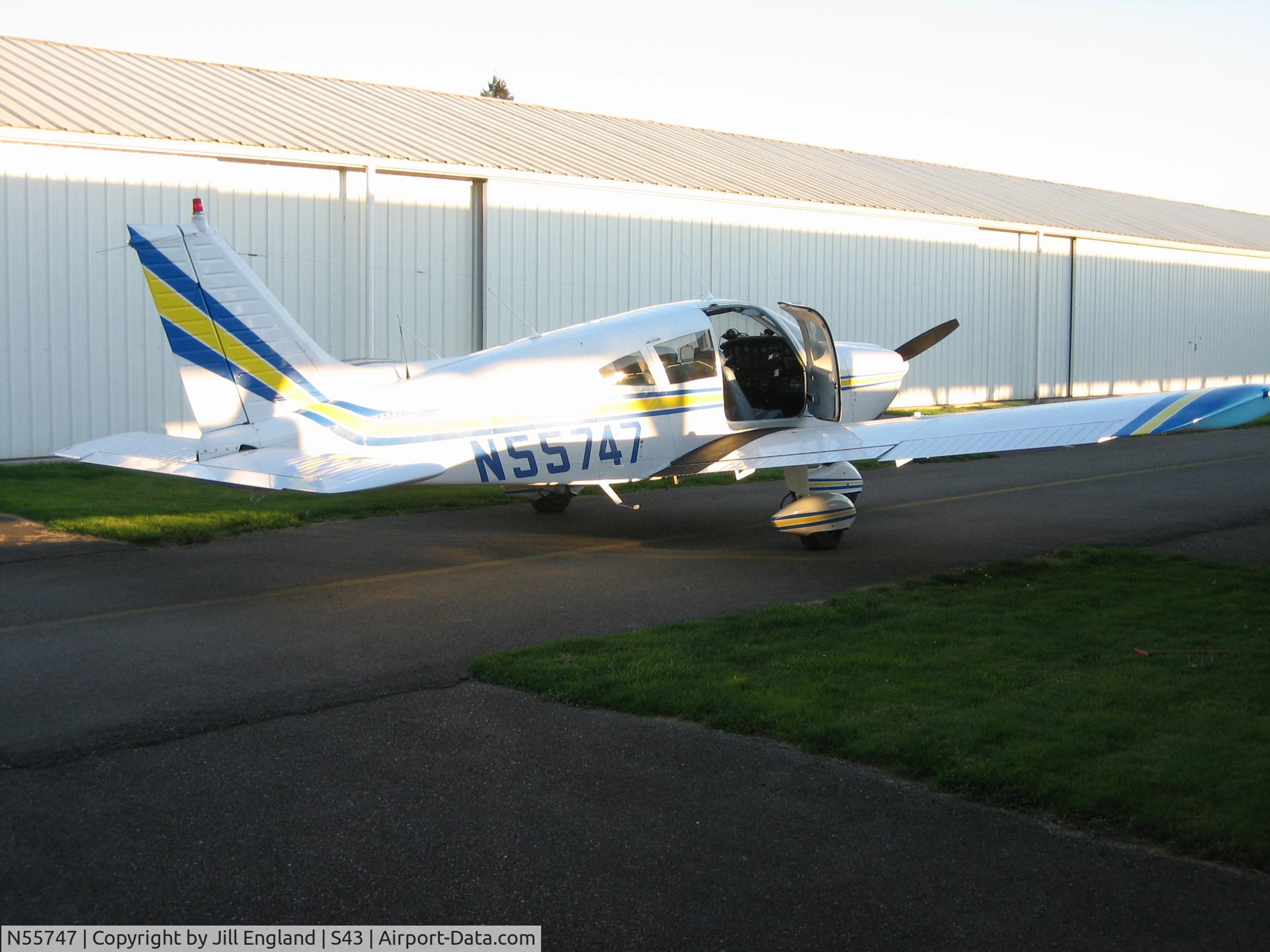 N55747, 1973 Piper PA-28-180 Cherokee C/N 28-7305347, Back from Shelton and putting her away.