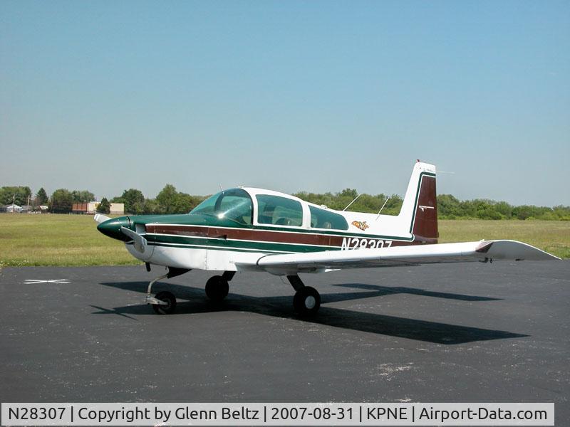 N28307, 1977 Grumman American AA-5B Tiger C/N AA5B0551, Tiger on its way to Santa Barbara, CA