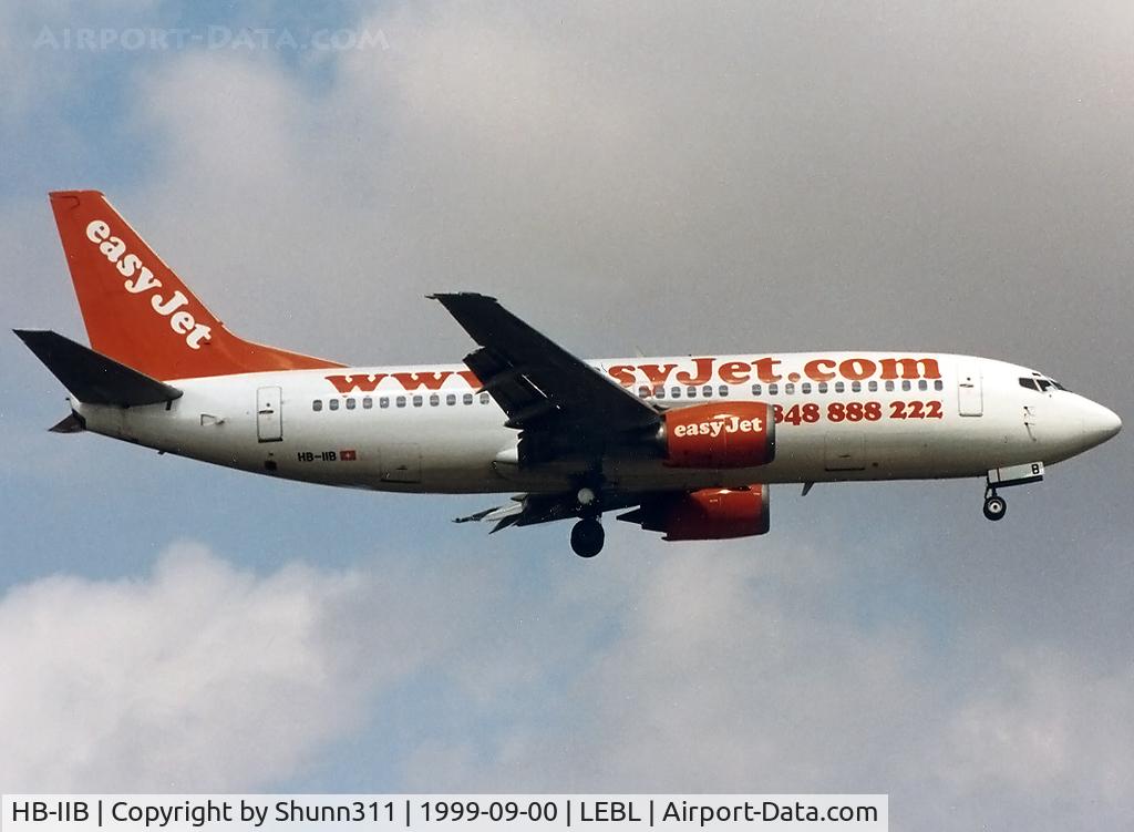 HB-IIB, 1989 Boeing 737-3M8 C/N 24024, Landing rwy 07