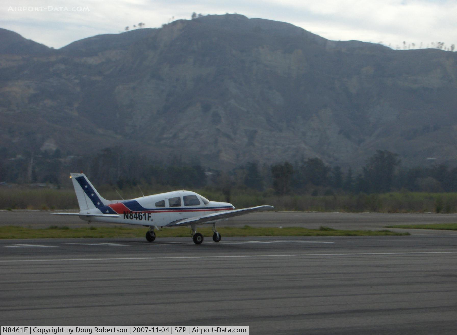 N8461F, 1977 Piper PA-28-151 C/N 28-7715267, 1977 Piper PA-28-151 WARRIOR, Lycoming O-320-E2D 150 Hp, takeoff roll Rwy 22
