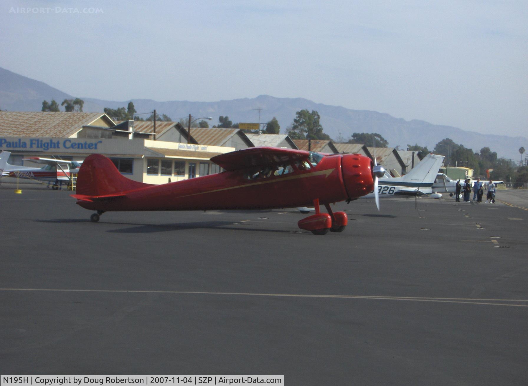 N195H, 1948 Cessna 195 Businessliner C/N 7200, 1948 Cessna 195 BUSINESSLINER, Jacobs R755-A2 radial, 300 Hp