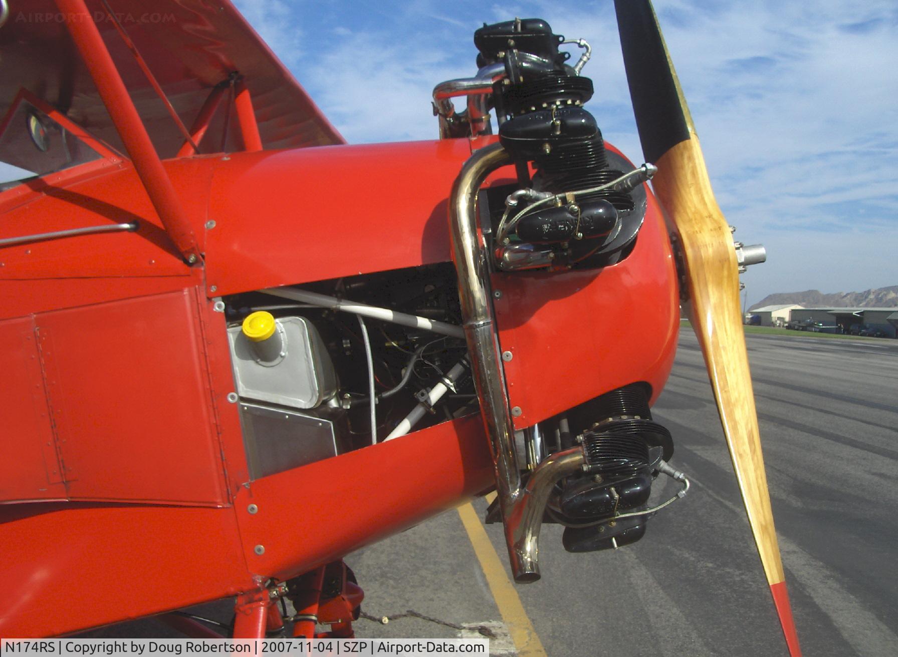 N174RS, 1936 Fleet 7B C/N 62, 1937 Fleet 7B, Kinner 5B 125 hp 5 cylinder radial engine, engine accessory compartment