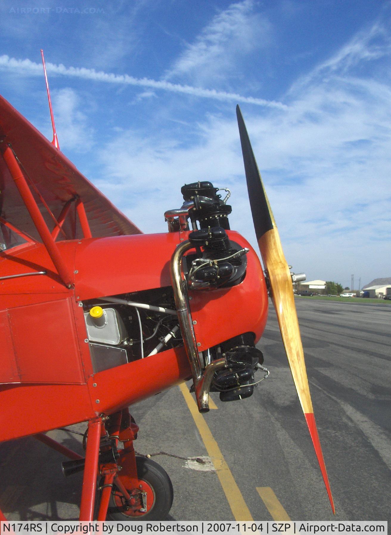 N174RS, 1936 Fleet 7B C/N 62, 1937 Fleet 7B, Kinner 5B 125 hp 5 cylinder radial engine, wood prop