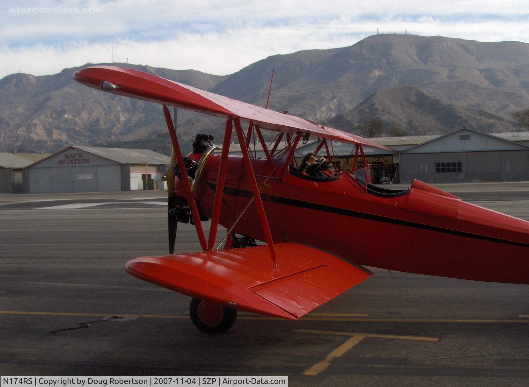 N174RS, 1936 Fleet 7B C/N 62, 1937 Fleet 7B, Kinner 5B 125 hp 5 cylinder radial engine, preflight cockpit hookups