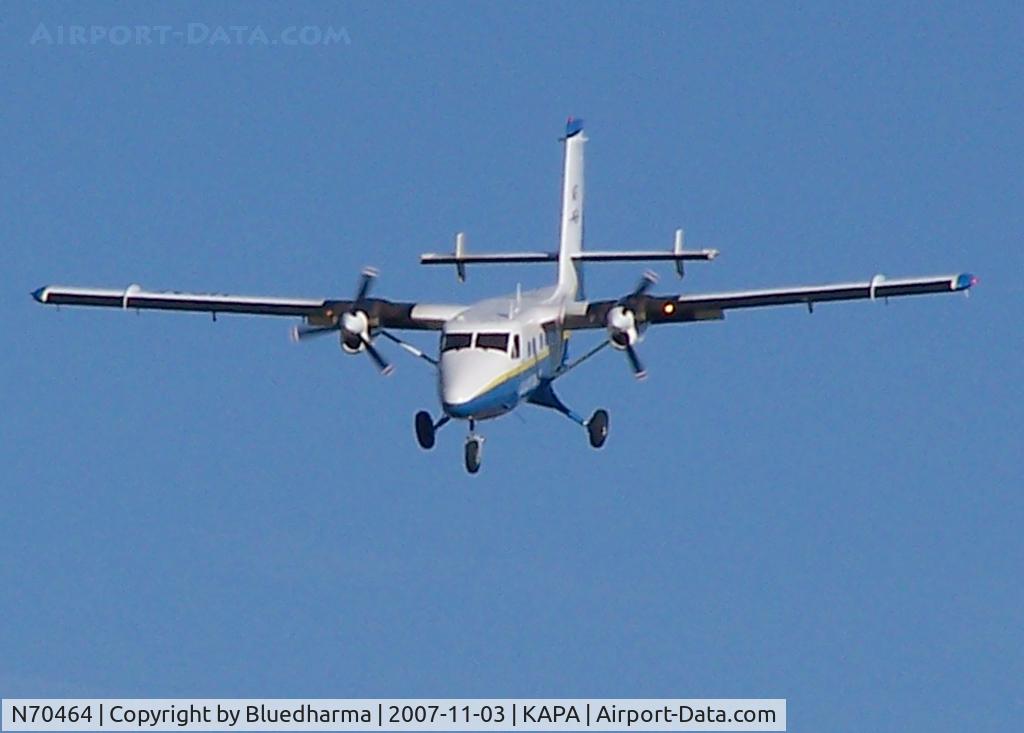 N70464, 1977 De Havilland Canada UV-18B (DHC-6 Twin Otter) C/N 555, Setting up for approach to 17L