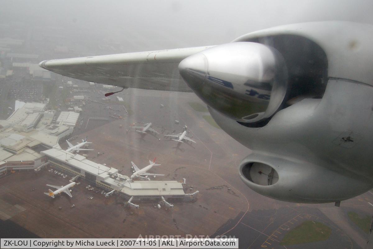 ZK-LOU, 1972 Britten-Norman BN-2A Mk.III-2 Trislander C/N 322, Climbing out of Auckland on a nasty rainy day