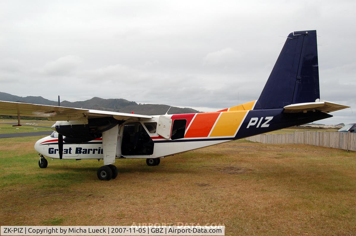 ZK-PIZ, 1977 Britten-Norman BN-2A-26 Islander C/N 2012, Getting ready for the 40 mins hop to Auckland International