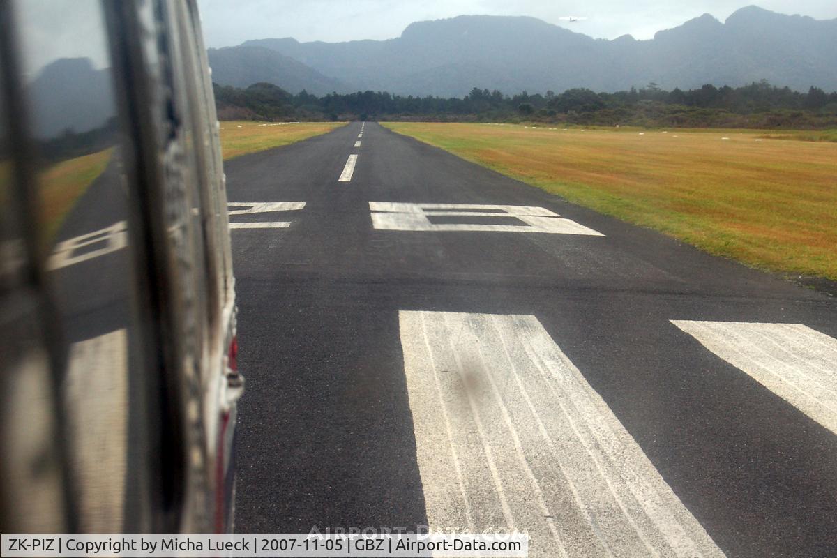 ZK-PIZ, 1977 Britten-Norman BN-2A-26 Islander C/N 2012, Thanks for bubble windows - ready for take-off on runway 28