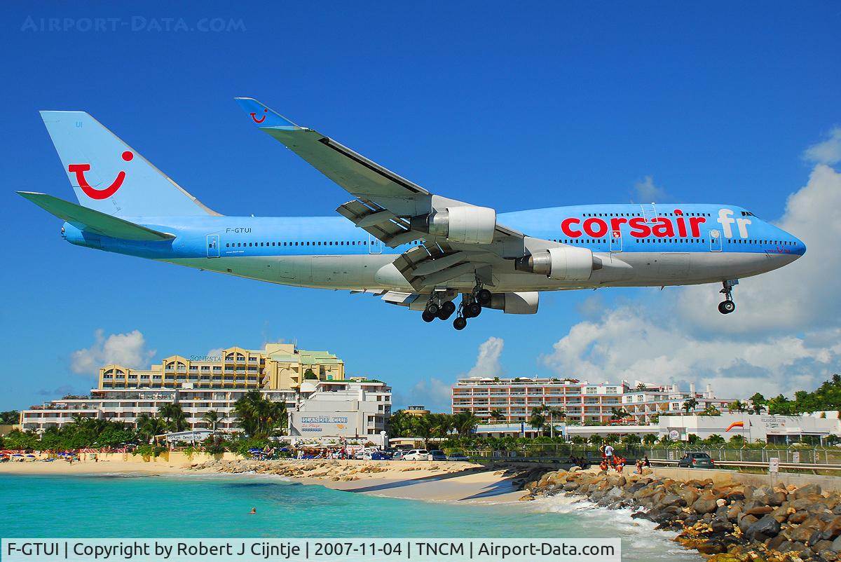 F-GTUI, 1992 Boeing 747-422 C/N 26875, The only scheduled 747 into Sint Maarten