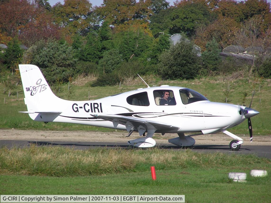 G-CIRI, 2007 Cirrus SR20 C/N 1791, Cirrus SR20 taxying out at Turweston