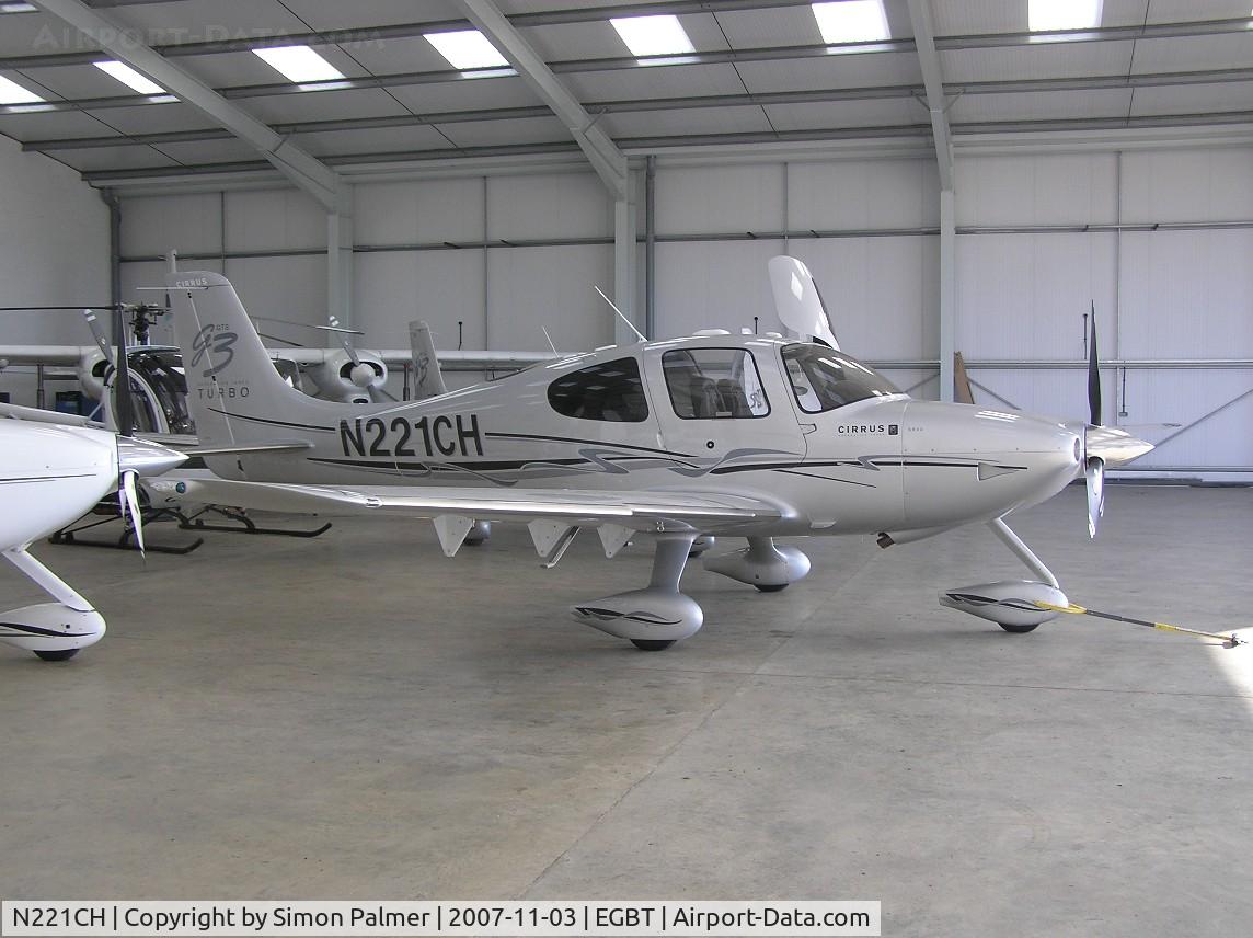 N221CH, 2007 Cirrus SR22 G3 GTS Turbo C/N 2672, Cirrus SR22 in the hangar at Turweston