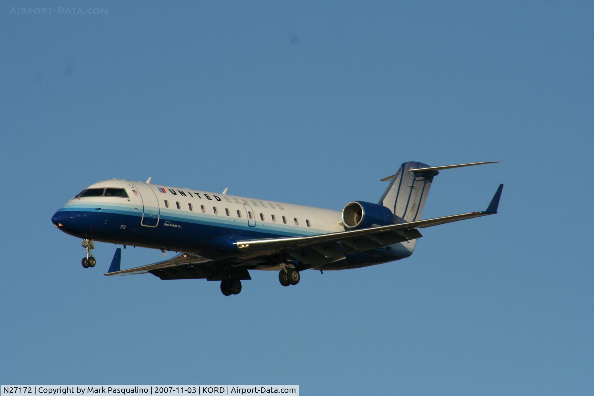 N27172, 1997 Canadair CRJ-200LR (CL-600-2B19) C/N 7172, CL-600-2B19