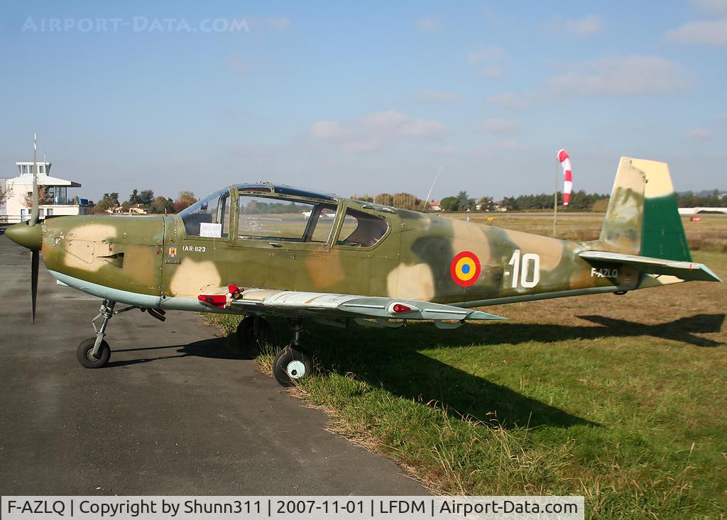 F-AZLQ, 1975 IAR IAR-823 C/N 10, Parked at the airfield in full Romanian Air Force c/s