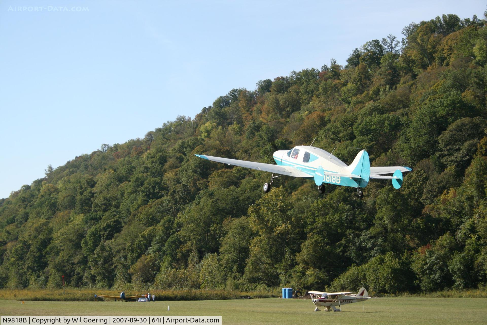 N9818B, 1958 Bellanca 14-19-2 Cruisair Senior C/N 4070, 2007 Fly-in at Lee Bottom