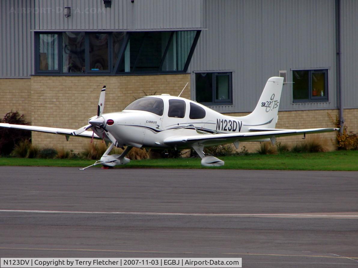 N123DV, 2005 Cirrus SR22 GTS C/N 1313, Busy late afternoon at Gloucestershire (Staverton) Airport