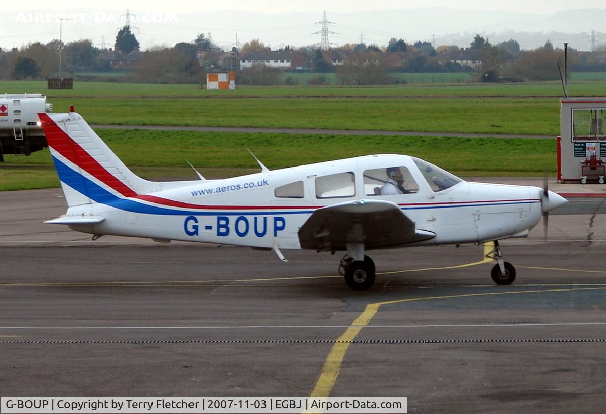 G-BOUP, 1988 Piper PA-28-161 Warrior II C/N 2816059, Busy late afternoon at Gloucestershire (Staverton) Airport