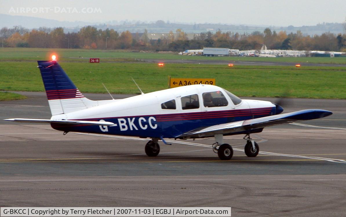 G-BKCC, 1974 Piper PA-28-180 Cherokee Archer C/N 28-7405099, Busy late afternoon at Gloucestershire (Staverton) Airport