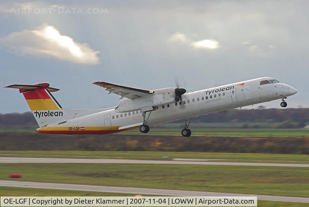 OE-LGF, 2002 De Havilland Canada DHC-8-402Q Dash 8 C/N 4068, Austrian Arrows in color Tyrolean
