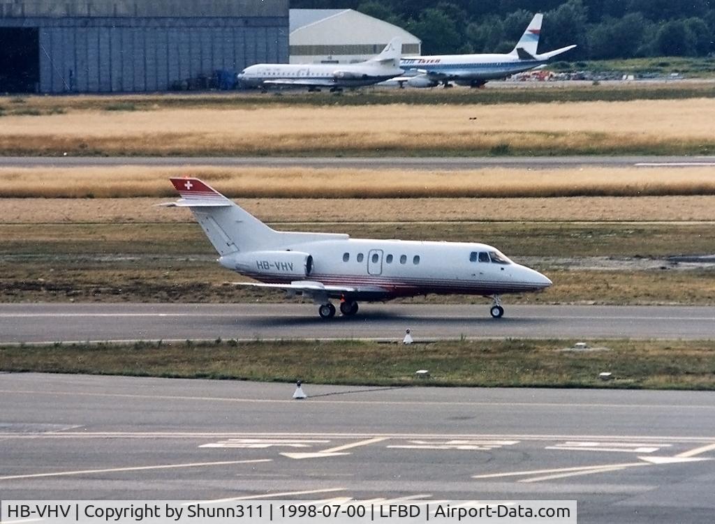 HB-VHV, 1989 British Aerospace BAe.125-800A C/N 258153, Taxiing to the General Aviation apron...