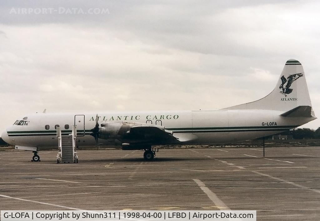 G-LOFA, 1959 Lockheed L-188C(F) Electra C/N 2002, Parked at the Cargo apron...