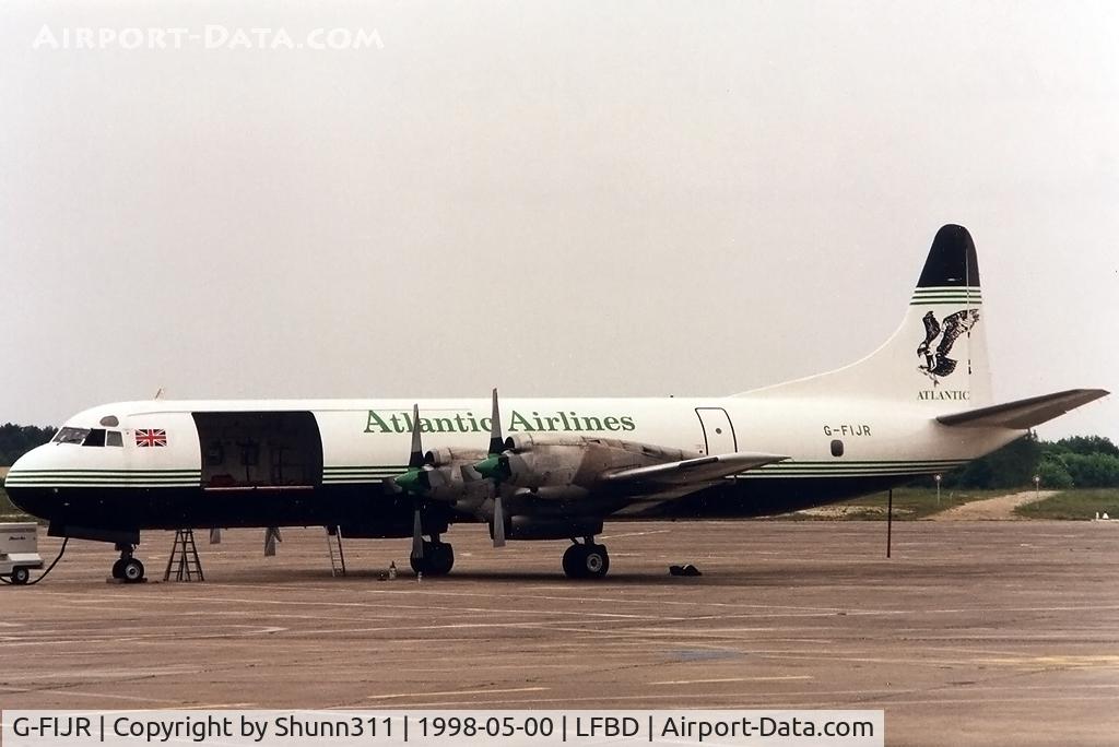 G-FIJR, 1961 Lockheed L-188A(F) Electra C/N 1138, Parked at the Cargo apron