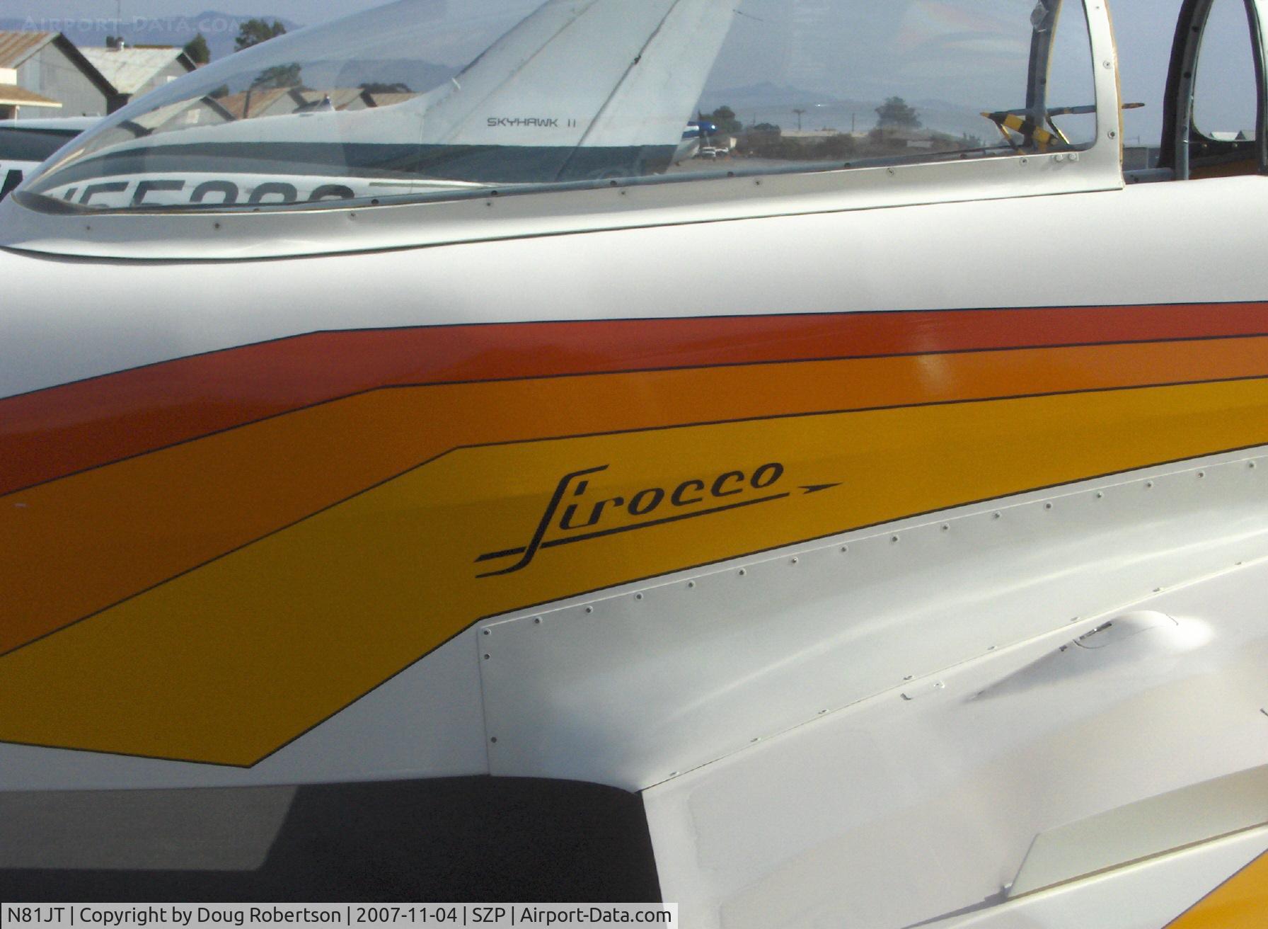 N81JT, 1982 Jurca MJ-5 Sirocco C/N 50, 1982 Tumilowicz MJ-5 SIROCCO, Lycoming A&C IO-360 220 Hp, logo