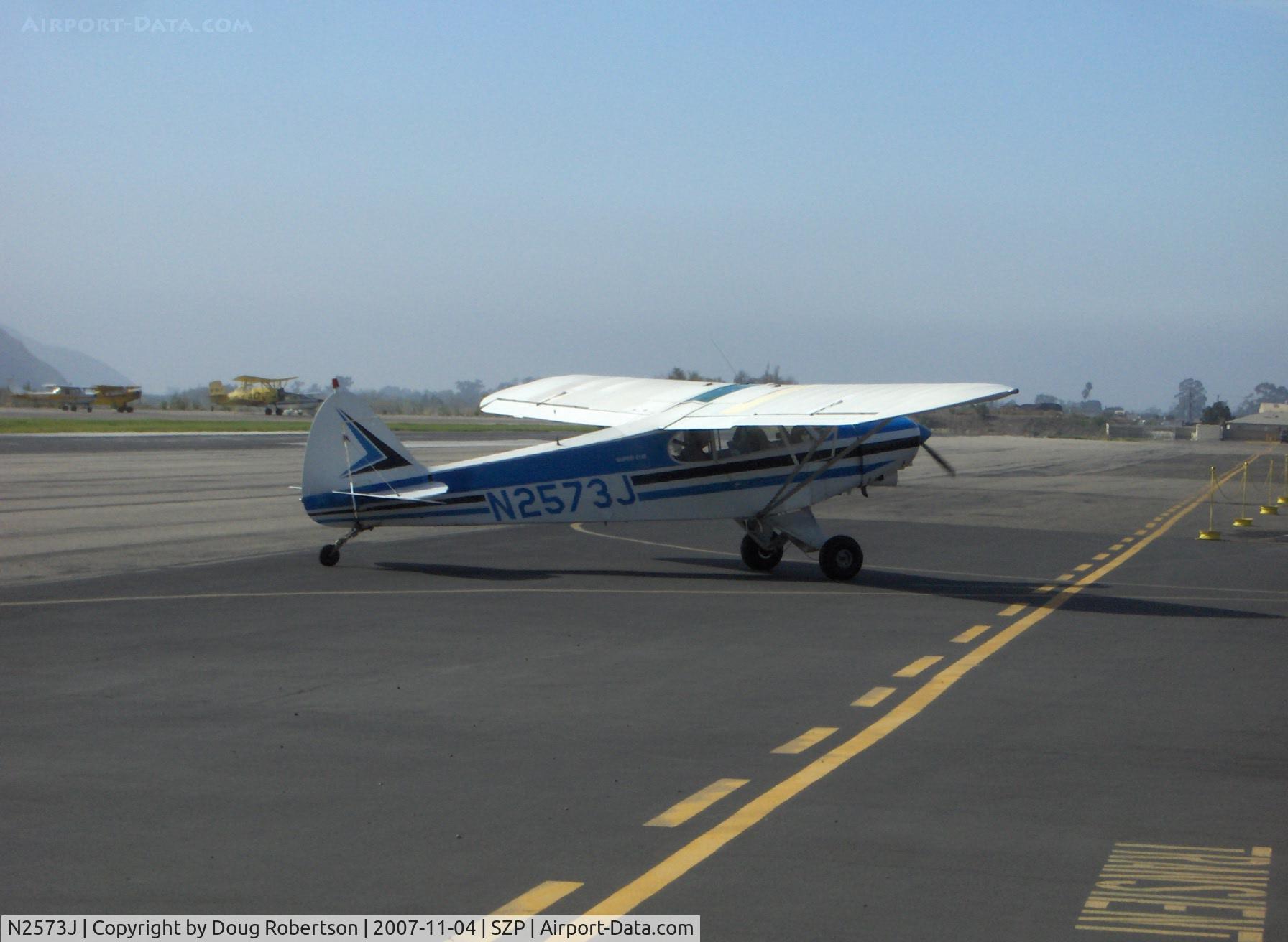 N2573J, 1979 Piper PA-18-150 Super Cub C/N 18-7909132, 1979 Piper PA-18-150 SUPER CUB, Lycoming O-320 150 Hp, taxi off Rwy 22