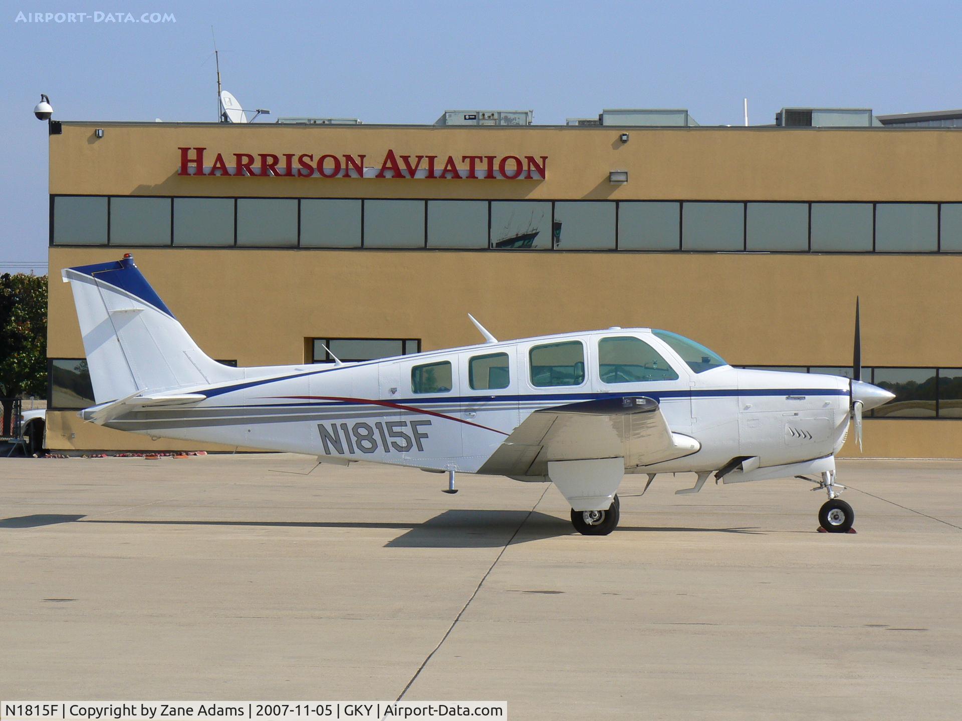N1815F, 1981 Beech A36 Bonanza 36 C/N E-1886, On the ramp at Arlington Muni