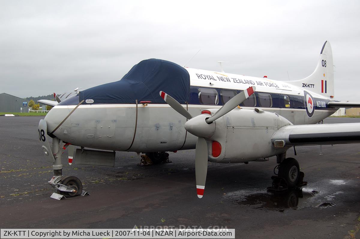 ZK-KTT, 1951 De Havilland DH-104 Dove 1B C/N 04324, At Ardmore Aerodrome