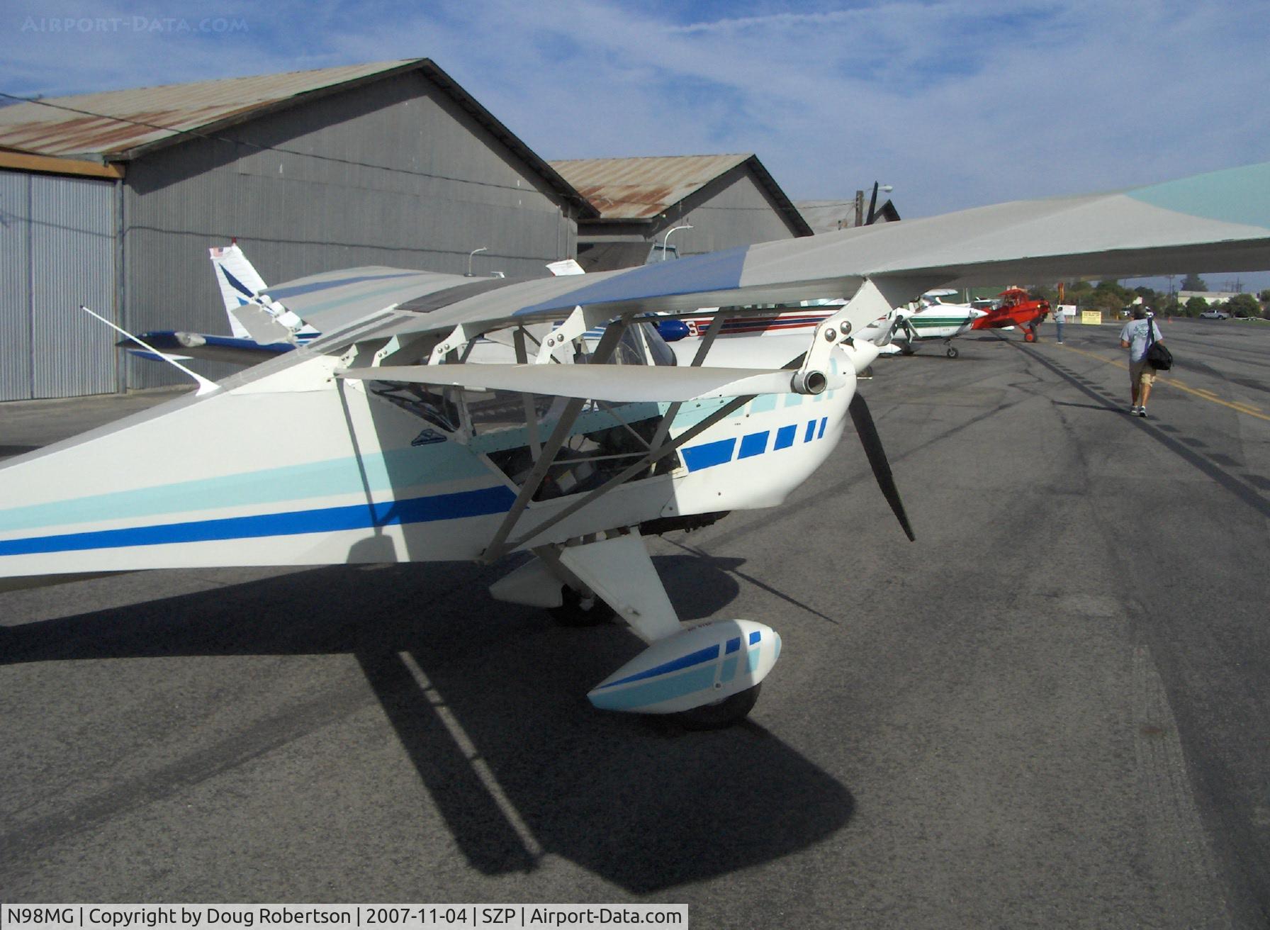 N98MG, 1997 Avid Flyer Mark IV C/N 678, 1997 Gonzalez AVID Mk4, Bombardier Rotax engine, aileron slat